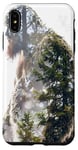 Coque pour iPhone XS Max Bigfoot Figurine Sasquatch Yeti Nature Double exposition Art