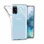 Coque Silicone pour Samsung S20 Plus Etui de Protection Transparent Antichoc Li