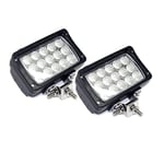 WELLIT Rampe de Phare de Travail LED 2x45w,12V 24V, Rectangle Projecteurs Lumière Feux Antibrouillard LED pour Offroad Voiture camions SUV ATV 4x4 Tracteur Bateau