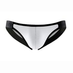 YXX String Sexy Homme Ouvert Slip Dim Grande Taille Shorts Troncs String Améliorer Pochette Bikini Jockstrap Body Slip Thong Briefs,Blanc,L