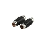 Blendend Connecteur audio/vidéo 2 RCA vers 2 prises RCA en noir élégant, idéal pour transférer de l'audio et de la vidéo de haute qualité entre les appareils. Connectez-vous et profitez.