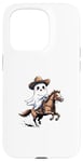 Coque pour iPhone 15 Pro Long Live Cow Ghouls Halloween Cowboy Fantôme Cheval