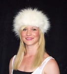 Luxury Handmade White Fur Headband / Hat in Long Soft Faux Fur.  Made to Order