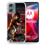 Cokitec Coque Renforcée pour Motorola G24 4G Manga Attaque Titans Mikasa