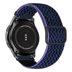 MroTech Compatible avec Samsung Gear S3 Frontier/Galaxy Watch 46mm/Watch 3 45mm Bracelet 22mm de Remplacement pour Huawei GT/GT 2 46 mm/GT 2e/GT2 Pro/3/3 Pro Bande Nylon Élastique-Vague Bleu Nuit