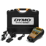 DYMO Rhino 6000+ Industrial Label Maker | Computer Connected Label Printer with Hard Carry Case | Includes 1 Vinyl Tape Cassette, 1 Flexible Nylon Tape Cassette and Rechargeable Lithium Ion Battery