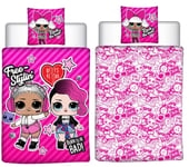 LOL Surprise Free Stylin' Single Duvet Set Rocker Beats Diva Dolls Girls