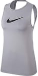 Nike W Np Tank Essential Swoosh Tank Top - Particle Grey/(Black), M