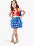 Rubies Kids' Deluxe Wonder Woman Costume, Multi, 5-6 years