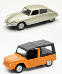 Lot de 2 voitures Citroën 3 inches (7cm) Welly Jouet Miniature Retro WEL11