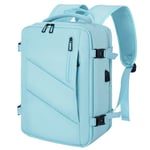 Leyrica Bagage Sac a Dos Cabine pour Ryanair 40x20x25cm, Sac Ryanair à Dos Voyage Bagage à Main Avion Sport Sac d’école Travail Valise Sac Weekend (Bleu Clair)