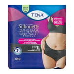 TENA Silhouette Plus Culottes fuite urinaire Taille Basse L Couleur Noir Culotte D'Incontinence 10 pc(s)