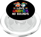 LGBT, couples de nains de jardin, couleurs arc-en-ciel PopSockets PopGrip pour MagSafe