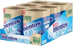 Mentos Pure Fresh Freshmint Flavour, Sugar Free Chewing Gum With Xylitol - 6 x 50 Pieces