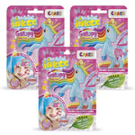 INKEE Masque visage enfants GALUPY UNICORN paquet de 3 | 3x Masques de beauté en tissu à l'arôme de bonbon aux fruits, extraits de calendula et de camomille - Masque hydratant visage pour filles