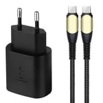 Laddare - Svart - 25W - USB-C - Kompatibel med iPhone 15/16 - 60W kabel inkluderad Svart