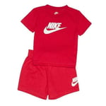 Nike Ensemble complet enfant CLUB TEE ET SHORT 56L596, rouge, 9 mois