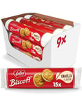 9 stk Lotus Biscoff Cream - Dobbel Biscoffkjeks med Vaniljekrem 150 gram - Hel Eske