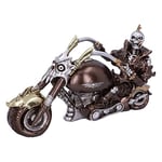 Nemesis Now Wheels of Steel 29cm Steampunk Motorcycle Skeleton Figurine, Silver