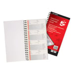 5 Star Office Telephone Message Book Wirebound Carbonless 320 Notes 80 Pages 275x150mm