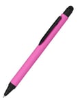 Stylo à Bille rétractable en Aluminium Stylus Pink, Recharge Grande capacité Interchangeable, Couleur d'écriture Bleue, avec Toucher softtouch, Stylo avec Stylet Tactile