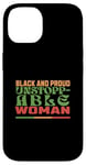 Coque pour iPhone 14 Chemise noire du mois de l'histoire pour femme