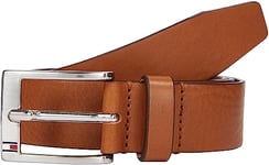 Tommy Hilfiger Ceinture Homme New Aly Belt Ceinture Cuir, Marron (Dark Tan), 80