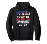 Proud to Be the Elephant in Room Pro Trump 24 White Elephant Pullover Hoodie