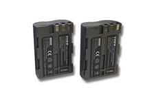 2 Batteries pour Nikon D900 DSLR D700 D90 D80 2000mAh 7,2V