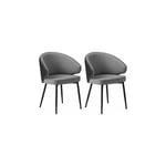 Songmics - vasagle Chaise de Salle à Manger, Lot de 2, Chaise de Cuisine, Siège Rembourré, Fauteuil de Salon, Pieds en Métal, Moderne, pour Salle à