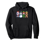 Funny Santa Snowman Elf Harmonica Christmas Womens Mens Kids Pullover Hoodie