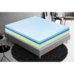 Ilovesleep - Matelas 140x190 mémoire de forme - Haut 25 cm - 11 zones de confort - mémoire 5 cm - Orthopédie - Housse amovible