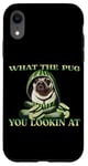 iPhone XR FUNNY PUG WHAT THE PUG YOU LOOKIN AT DOG SHOW PUG SHOW DOGS Case