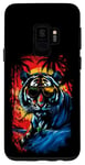 Coque pour Galaxy S9 Drôle De Tigre Art Amoureux Des Animaux Wild Animal Safari