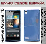 Housse En Gel TPU BLEU + Protecteur D'Écran Pour HUAWEI ASCEND P6 En ESPAGNE