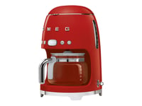 Smeg 50's Style DCF02RDEU - Cafetière - 10 tasses - rouge