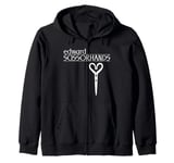 Edward Scissorhands Movie Logo and Scissor Heart Icon Zip Hoodie