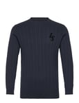 Lyle & Scott Club Emblem Crew Neck Jumper Marinblå