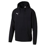 PUMA Men Liga Casuals Hoody Pullover - PUMA Black-PUMA White, L