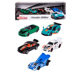 Majorette 212053172 Porsche Motorsport Gift Pack (Set of 5 Toy Cars) Die-cast Vehicle, Blue, Green, Black, White