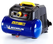 MICHELIN MBL6 Compresseur d'Air Portable, Compresseur d'Air Sans Huile de 6 Litres, Manomètre Intégré, Pression Max. 8 Bar, Puissance 1.5 CV