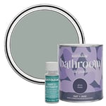 Rust-Oleum Grey Water-Resistant Bathroom Tile Paint in Gloss Finish - Pitch Grey 750ml