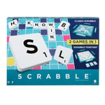 Mattel Games Scrabble Board Game, Family Word Game with Two Ways to Play, includ