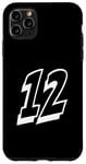 Coque pour iPhone 11 Pro Max Number Twelve #12 Uniforme d'équipe sportive 12e anniversaire