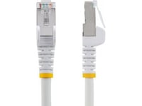 Startech.Com 7,5 M Cat6a Ethernet-Kabel - Vit - Low Smoke Zero Halogen (Lszh) - 10 Gbe 500 Mhz 100 W Poe++ Hakfri Rj-45 Med Dragavlastningar S/Ftp-Nätverkspatchkabel, 7,5 M, Cat6a, S/Ftp (S-Stp), Rj-45, Rj-45, Vit