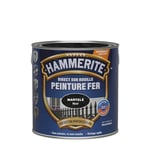 Hammerite Peinture Métal Direct sur Rouille - Anticorrosion, imperméable, direct sans sous-couche - Noir Martelé 2,5 L