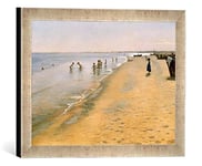 Kunst für Alle 'Image encadrée de Peter Severin krøyer Summer Day at The South Beach of Skagen Impression d'art dans Le Cadre de Haute qualité Photos Fait Main, 40 x 30 cm, Argent, 1884, Raya