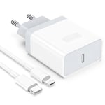 Anigaduo 25W USB C Rapide Chargeur et 2M Cable for iPhone 14/14 Plus/14 Pro/14 Pro Max/13/12/11/SE/X/XS/XR/8/7/6, USBC Prise Secteur Mural Type C Alimentation Adaptateur