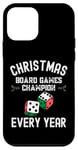 Coque pour iPhone 12 mini Champion des jeux de société de Noël chaque année