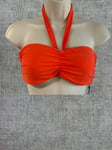 S (10) Moontide Bikini Top Contours Ruched Bandeau Swim Tops Swimwear